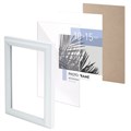 Рамка 10х15 см небьющаяся, багет 17,5 мм, пластик, BRAUBERG "Colorful", белая, 391239 391239