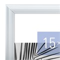 Рамка 15х21 см небьющаяся, багет 17,5 мм, пластик, BRAUBERG "Colorful", белая, 391240 391240