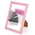 Рамка 15х21 см небьющаяся, багет 17,5 мм, пластик, BRAUBERG "Colorful", розовая, 391247 391247