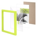 Рамка 15х21 см небьющаяся, багет 17,5 мм, пластик, BRAUBERG "Colorful", салатовая, 391243 391243