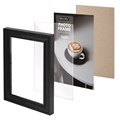 Рамка 15х21 см небьющаяся, багет 27 мм, пластик, BRAUBERG "Viscount", черная, 391256 391256