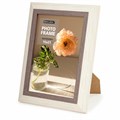 Рамка 15х21 см небьющаяся, багет 30 мм, пластик, BRAUBERG "Lambert", слоновая кость/капучино, 391250 391250