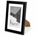 Рамка 15х21 см с паспарту 10х15 см небьющаяся, багет 20 мм, пластик, BRAUBERG "New Age", черная, 391273 391273