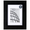 Рамка 15х21 см с паспарту 10х15 см небьющаяся, багет 40 мм, МДФ, BRAUBERG "Malcolm", черная, 391268 391268