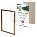 Рамка 21х30 см небьющаяся, багет 15 мм, пластик, BRAUBERG "Respect", бронзовая, 391270 391270