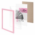 Рамка 21х30 см небьющаяся, багет 17,5 мм, пластик, BRAUBERG "Colorful", розовая, 391248 391248