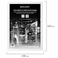 Рамка 21х30 см небьющаяся, КОМПЛЕКТ 3 шт., багет 14 мм дерево, BRAUBERG "Elegant", белая, 391355 391355