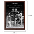 Рамка 21х30 см небьющаяся, КОМПЛЕКТ 3 шт., багет 14 мм дерево, BRAUBERG "Elegant", цвет венге, 391356 391356