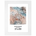 Рамка 21х30 см небьющаяся, КОМПЛЕКТ 3 шт., багет 29 мм, МДФ, BRAUBERG "Basic", белая, 391260 391260