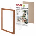 Рамка 21х30 см со стеклом, багет 17 мм дерево, STAFF "Classic", темно-коричневая, 391363 391363