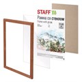 Рамка 21х30 см со стеклом, КОМПЛЕКТ 3 штуки, багет 16 мм, дерево, STAFF "Sonata", цвет орех, 391387 391387