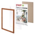 Рамка 21х30 см со стеклом, КОМПЛЕКТ 3 штуки, багет 17 мм, дерево, STAFF "Classic", темно-коричневая, 391390 391390
