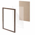 Рамка 21х30 см, пластик, багет 15 мм, BRAUBERG "HIT", орех, стекло, 390025 390025