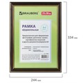 Рамка 21х30 см, пластик, багет 20 мм, BRAUBERG "HIT3", красное дерево с двойной позолотой, стекло, 390986 390986