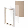 Рамка 21х30 см, пластик, багет 30 мм, BRAUBERG "HIT4", белая с двойной позолотой, стекло, 390992 390992