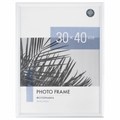 Рамка 30х40 см небьющаяся, багет 17,5 мм, пластик, BRAUBERG "Colorful", белая, 391242 391242