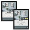 Рамка 30х40 см небьющаяся, КОМПЛЕКТ 2 штуки, багет 21 мм, МДФ, BRAUBERG "Idea", черная, 391395 391395