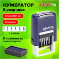 Нумератор 6-разрядный STAFF, оттиск 22х4 мм, "Printer 7836", 237434 237434