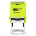 Оснастка для печатей оттиск D=42 мм, синий, TRODAT IDEAL 46042, корпус ЖЕЛТЫЙ, крышка, подушка, 198960 238378