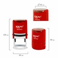 Оснастка для печатей оттиск D=42 мм, синий, TRODAT IDEAL 46042, корпус КРАСНЫЙ, крышка, подушка,125311 238375