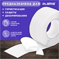 Клейкая лента бордюрная для ванны и кухни 60 мм х 3,35 м, белая, акриловая основа, LAIMA, 608773 608773