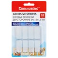 Клеевые полоски двусторонние, 34х15 мм, акриловая основа, 32 шт., BRAUBERG, 608778 608778