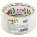 Клейкая лента упаковочная 48 мм x 40 м, прозрачная, толщина 40 микрон, STAFF, 440087 440087