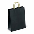 Крафт-пакет бумажный "Black" 26х15х35 см, с кручеными ручками, плотность 80 г/м2, моноцвет, 112429 701004