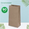 Крафт-пакет бумажный 12х8х24 см, КОМПЛЕКТ 100 шт., плотность 90 г/м2, LAIMA ECO CRAFT, 609682 609682
