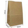 Крафт-пакет бумажный 18х12х29 см, плотность 90 г/м2 609760