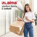Крафт-пакет бумажный 22х12х25 см, КОМПЛЕКТ 50 шт., крученые ручки, плотность 90 г/м2, LAIMA ECO CRAFT, 609684 609684