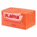 Салфетки бумажные 400 шт., 24х24 см, "Big Pack", оранжевые, 100% целлюлоза, LAIMA, 114729 114729