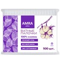 Ватные палочки 100 шт., AMRA, пакет, П00066647 117585