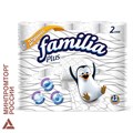 Бумага туалетная бытовая, спайка 12 шт., 2-слойная (12х20,4 м), FAMILIA PLUS, белая, 5080964 112053