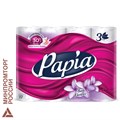 Бумага туалетная бытовая, спайка 12 шт., 3-слойная (12х16,8 м), PAPIA, "Балийский цветок", 5080739 112050