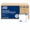 Бумага туалетная TORK (Система Т3) КОМПЛЕКТ 40 шт., Universal, листовая, 250 л., 11х23 см, 1-слойная, 114272 115084