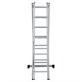 Лестница-трансформер 3-х секционная 3х7 ступеней, высота 4,5 м (3 секции по 1,9 м), нагрузка 150 кг, алюминий, НОВАЯ ВЫСОТА, 1230307 604885
