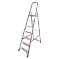 Стремянка алюминиевая 7 стандартных ступеней 9 см, площадка 1,5 м, нагрузка 225 кг, вес 7 кг, НОВАЯ ВЫСОТА, 3110107 602931