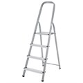 Стремянка сталь / алюминий 4 ступени, высота площадки 0,81м, дуга 0,6м, площадка 26х26см, до 150кг, вес 5,2кг НОВАЯ ВЫСОТА, 1130104 609084