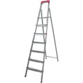 Стремянка стальная 7 ступеней, верхняя площадка 1,55 м, до 150 кг, облегченная, вес 8,74 кг, UFUK, ТУ 21/KRM507 600113