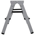 Стремянка стальная двухсторонняя 2х2 ступени, высота площадки 0,44м, алюминиевая площадка 35х16см, до 150кг, вес 2,8кг НОВАЯ ВЫСОТА, 1160202 609086