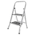 Стремянка стальная КЛАСС ПЛЮС, 2 ШИРОКИЕ СТУПЕНИ 20х30 см, верхняя площадка 45 см, до 120 кг, 123302 605742