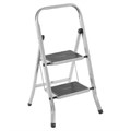 Стремянка стальная КЛАСС ПЛЮС, 2 ШИРОКИЕ СТУПЕНИ 20х30 см, верхняя площадка 45 см, до 120 кг, 123302 605742