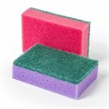Губки бытовые MAXI, 27х96х64 мм, КОМПЛЕКТ 5 шт., поролон/абразив, для посуды/уборки, LAIMA, К0013, 601554 601554