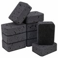 Губки для посуды BIG BLACK 95х70х35 мм КОМПЛЕКТ 10 шт., КРУПНОПОРИСТЫЙ поролон/абразив LAIMA, 608650 608650