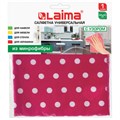 Салфетка из МИКРОФИБРЫ универсальная, 40х40 см, горошек, 250 г/м2, LAIMA, 607582 607582