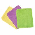 Салфетки из МИКРОФИБРЫ универсальные 30х30 см, КОМПЛЕКТ 3 шт., ассорти, 180 г/м2, ЛЮБАША ЭКОНОМ, 606306 606306