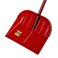 Лопата снеговая 44х38 см "ПОЛИКАРБОНАТ" ГРАНДМАСТЕР, ПРОЧНАЯ, алюминиевый черенок с V-ручкой 130 см, цвет красный, 606625 606625
