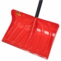 Лопата снеговая 50х34см "ПРОРАБ" ребра жесткости, планка на клепках СУПЕРПРОЧНАЯ, первичное сырье, черенок с V-ручкой, КРАСНАЯ, ГРАНДМАСТЕР, 700331 700331