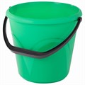 Ведро 10 л, без крышки, пластиковое, пищевое, с глянцевым узором, цвет зеленый, мерная шкала, LAIMA, 603893 603893